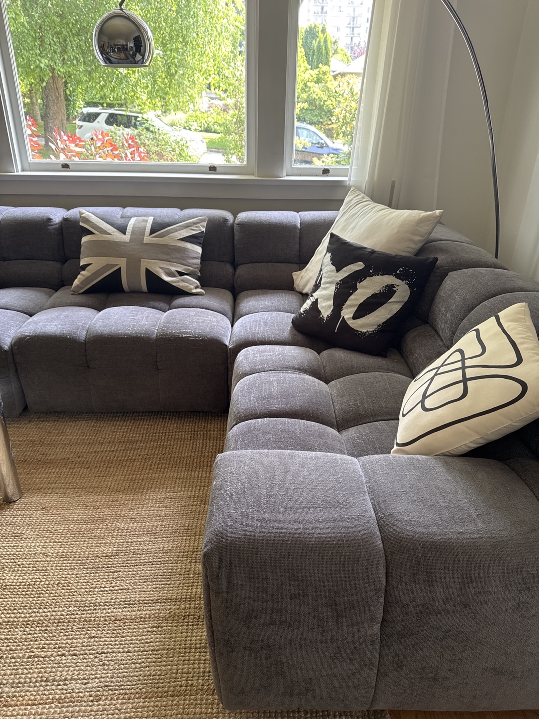 Grey Modular Sectional Sofa - photo 2