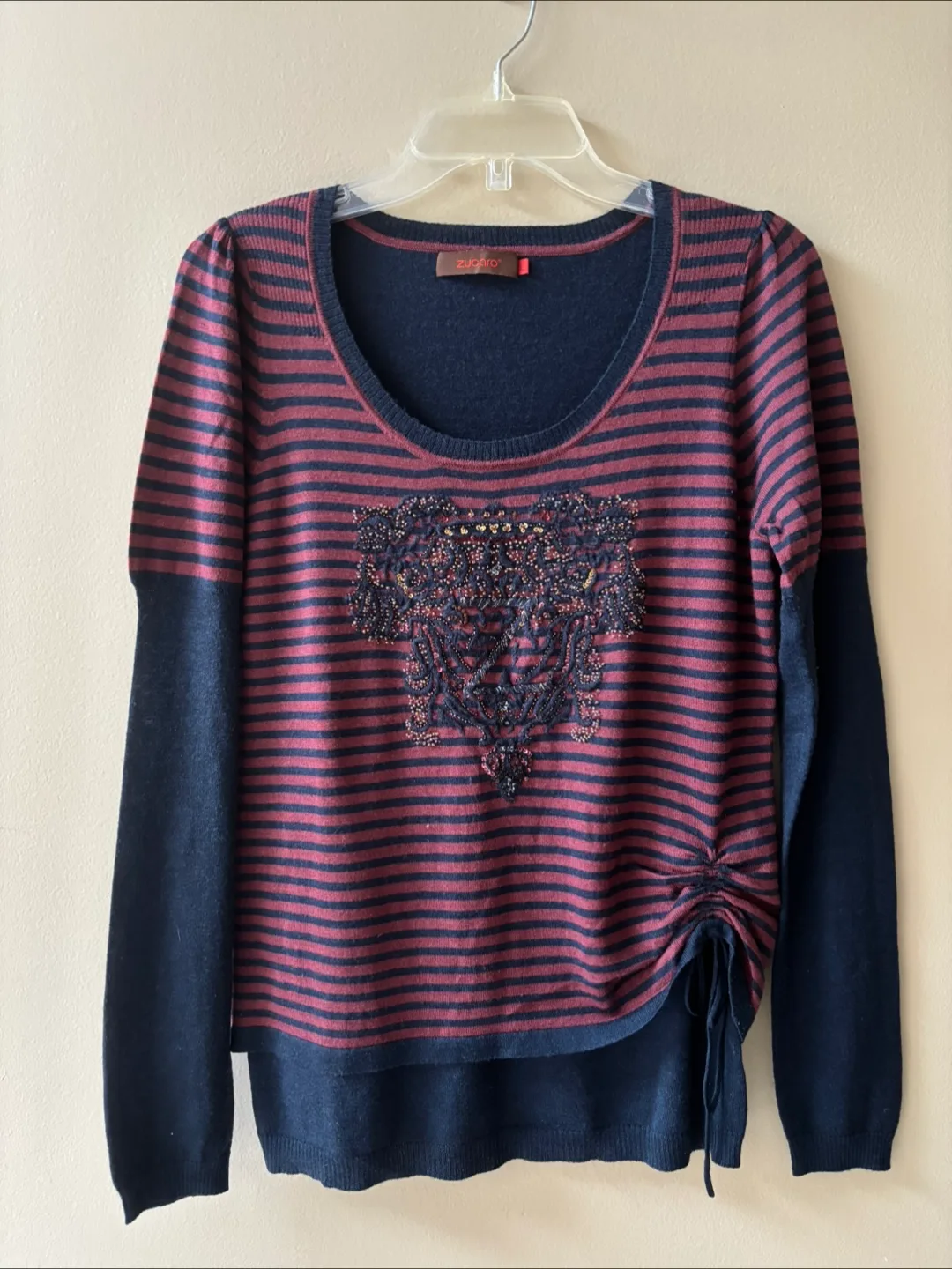 #freecycle Zucaro Striped Embellished Top thumbnail