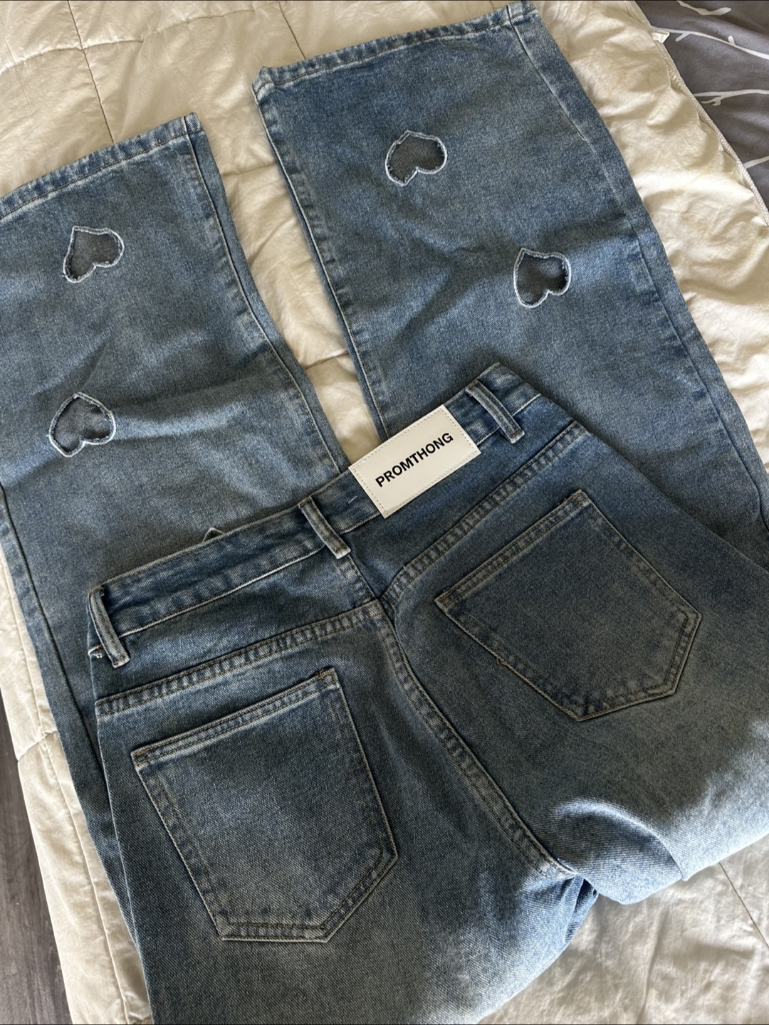 Promthong Heart Cutout Wide Leg Jeans - photo 3
