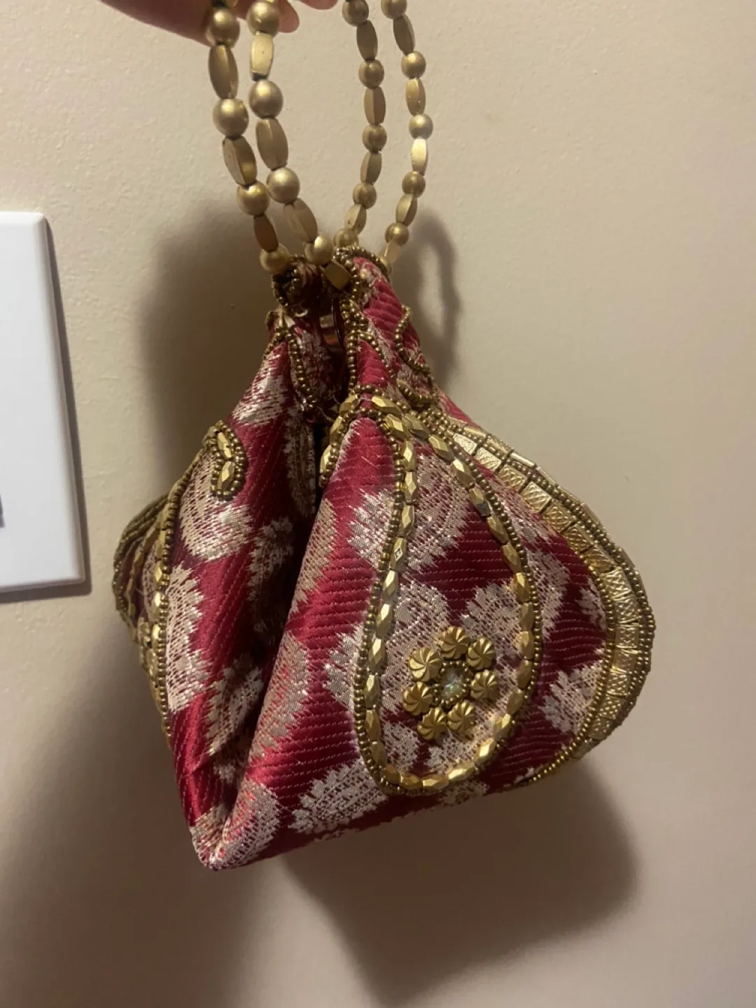 Red & Gold Indian Desi Bag thumbnail