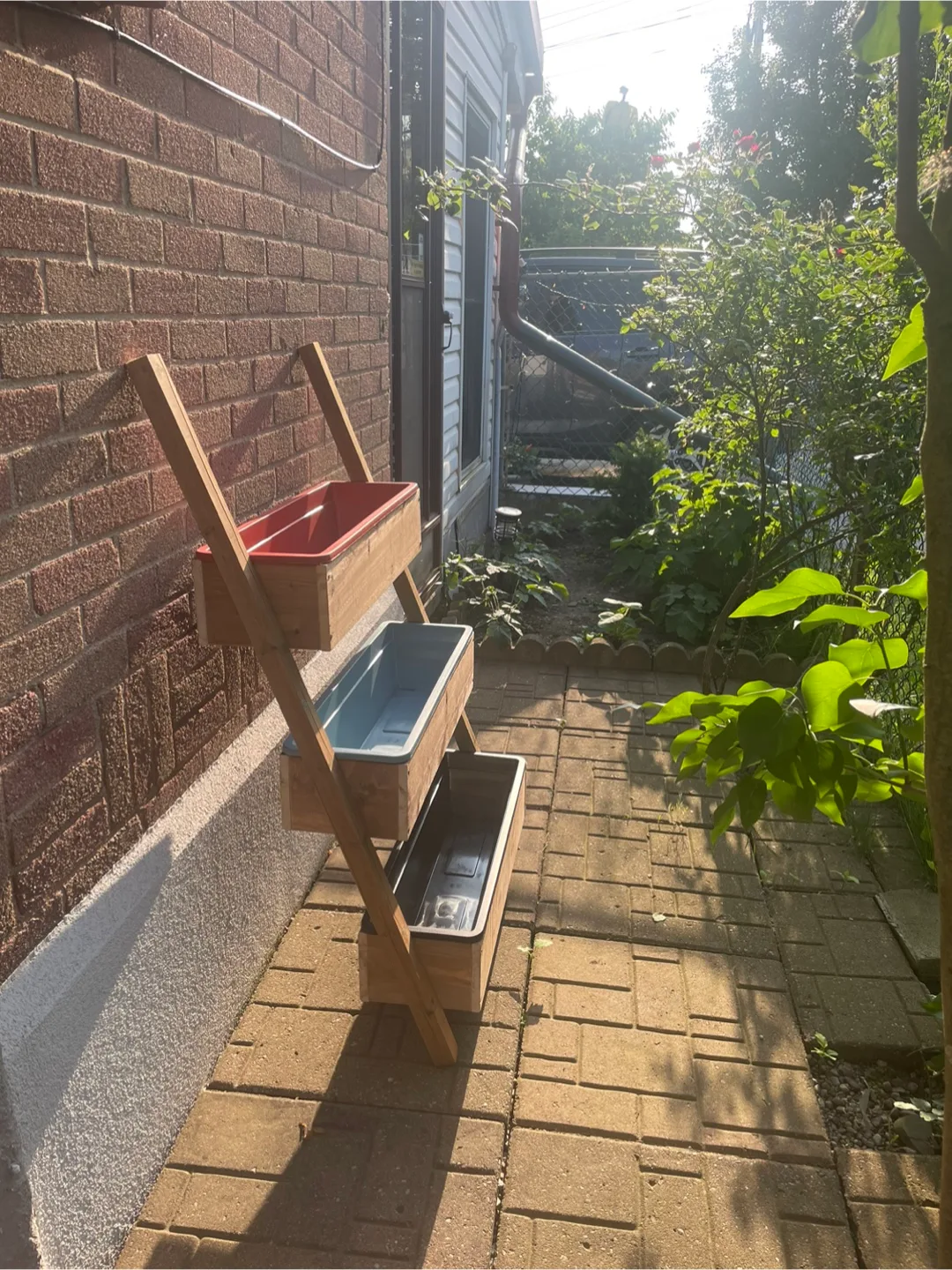 Vertical ladder planter bed for herbs and flowers or veggies image indicator(2)