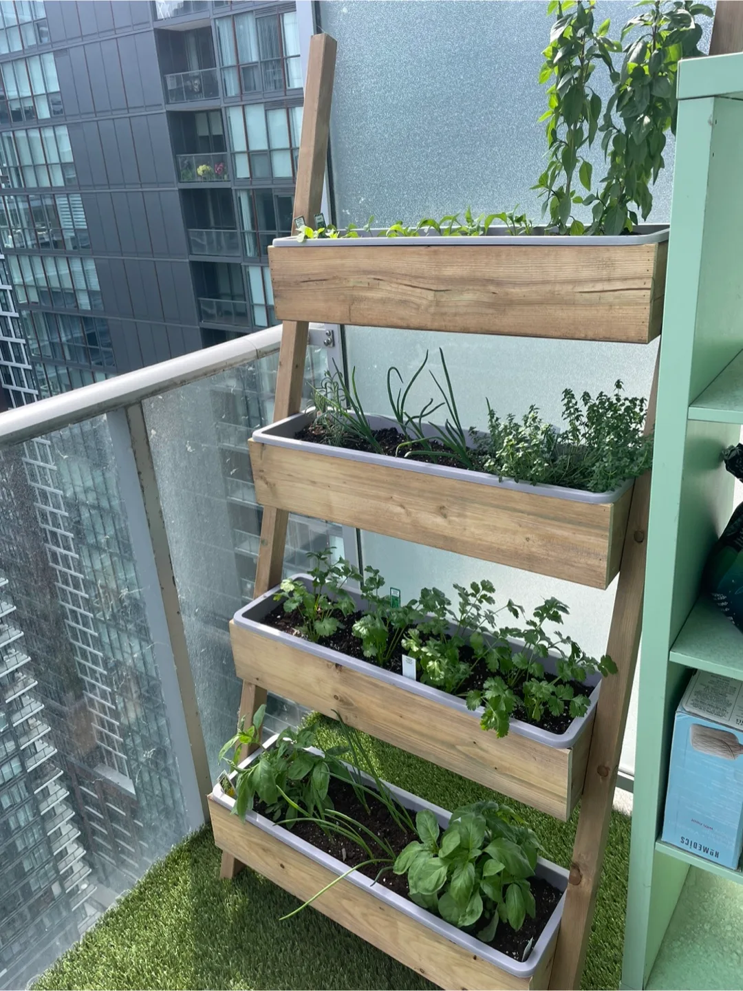 Vertical ladder planter bed for herbs and flowers or veggies image indicator(6)