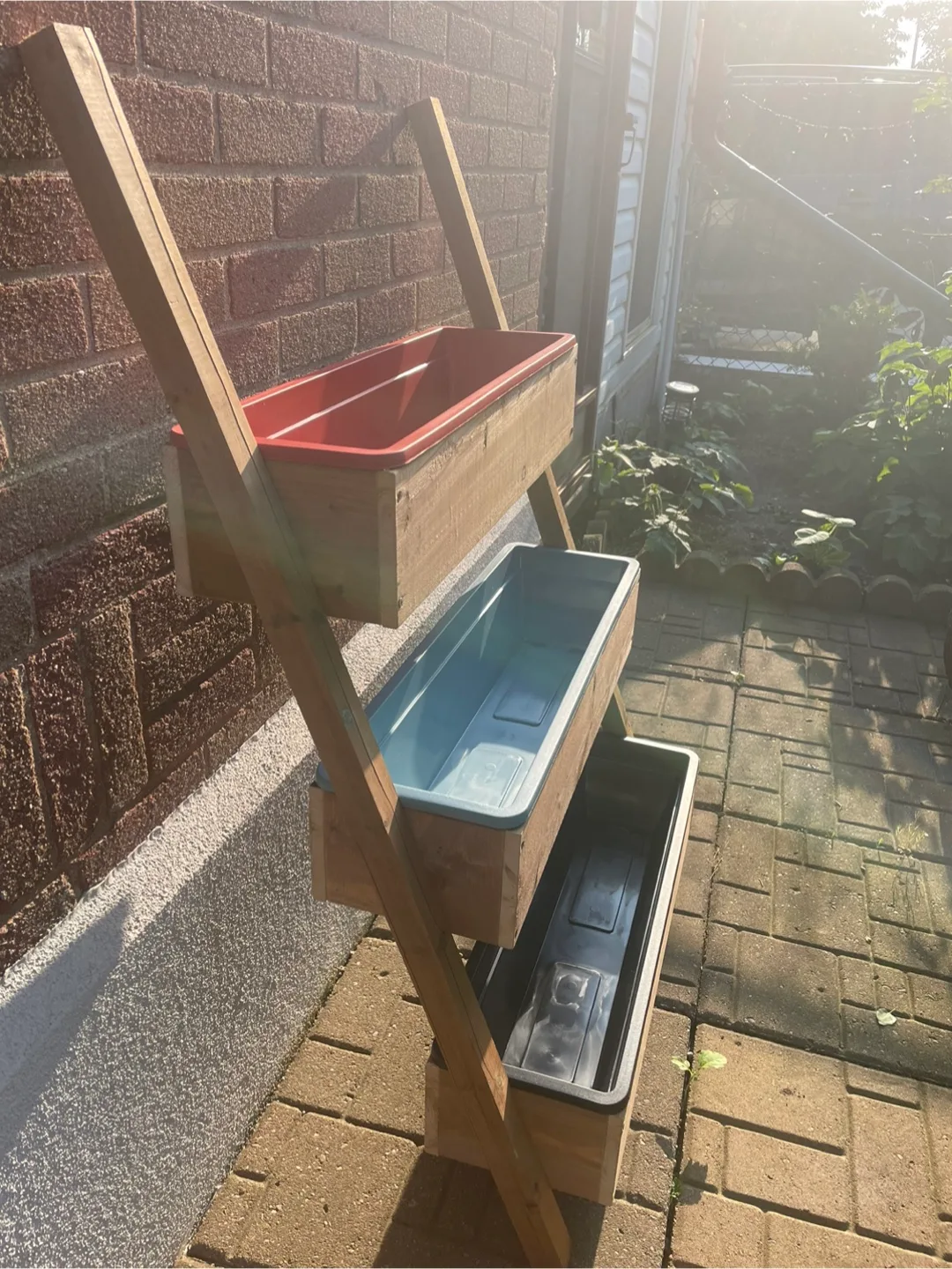 Vertical ladder planter bed for herbs and flowers or veggies image indicator(5)