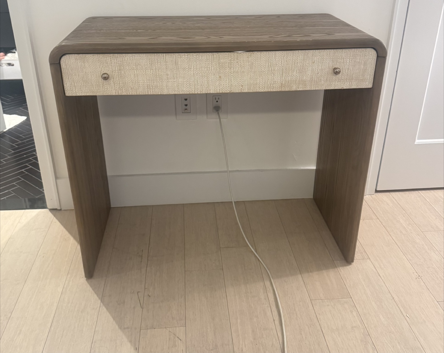 Wood Desk with Drawer