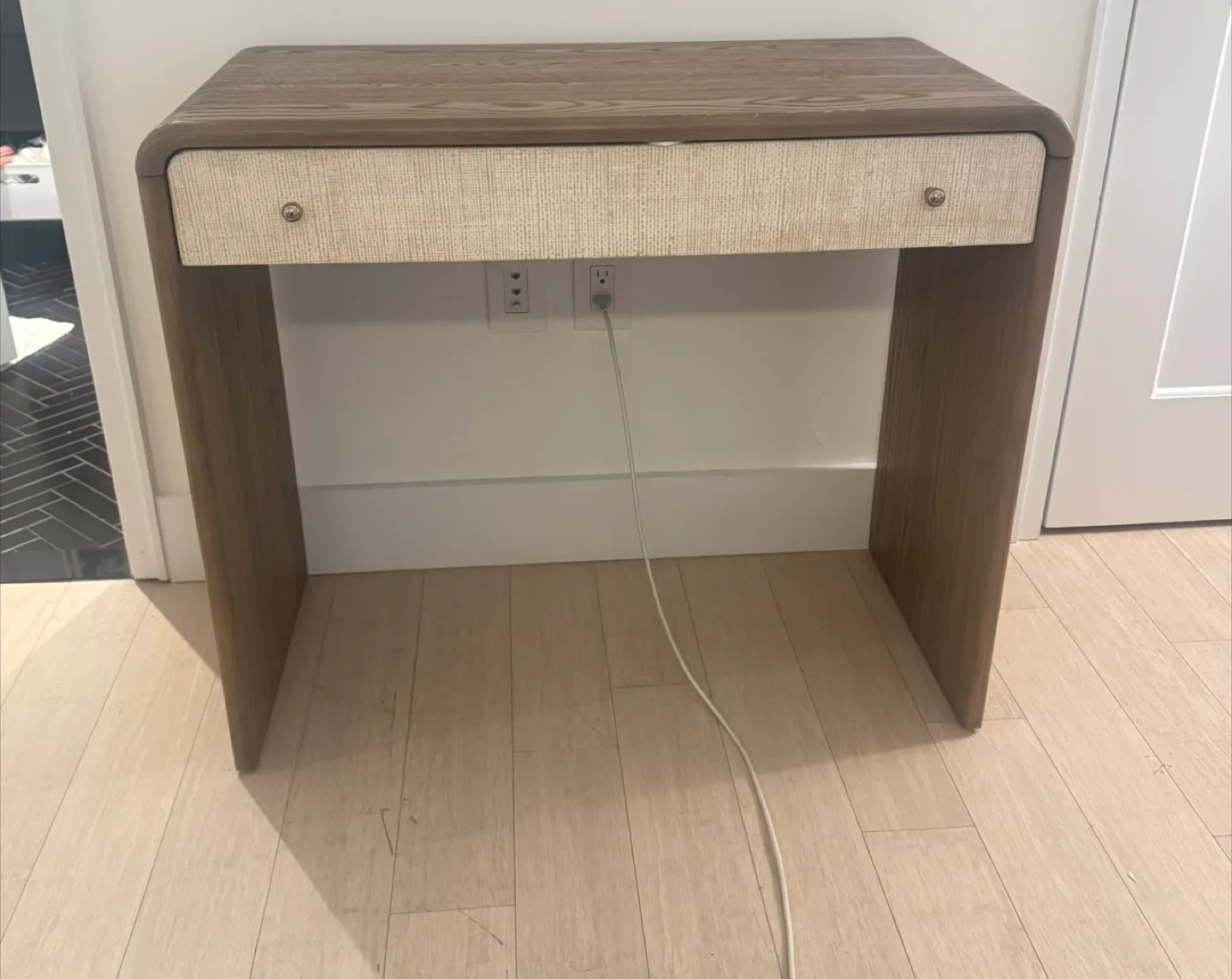 Wood Desk with Drawer thumbnail