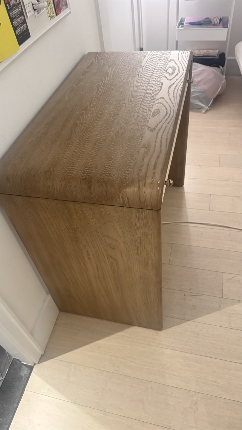 Wood Desk with Drawer - photo 2