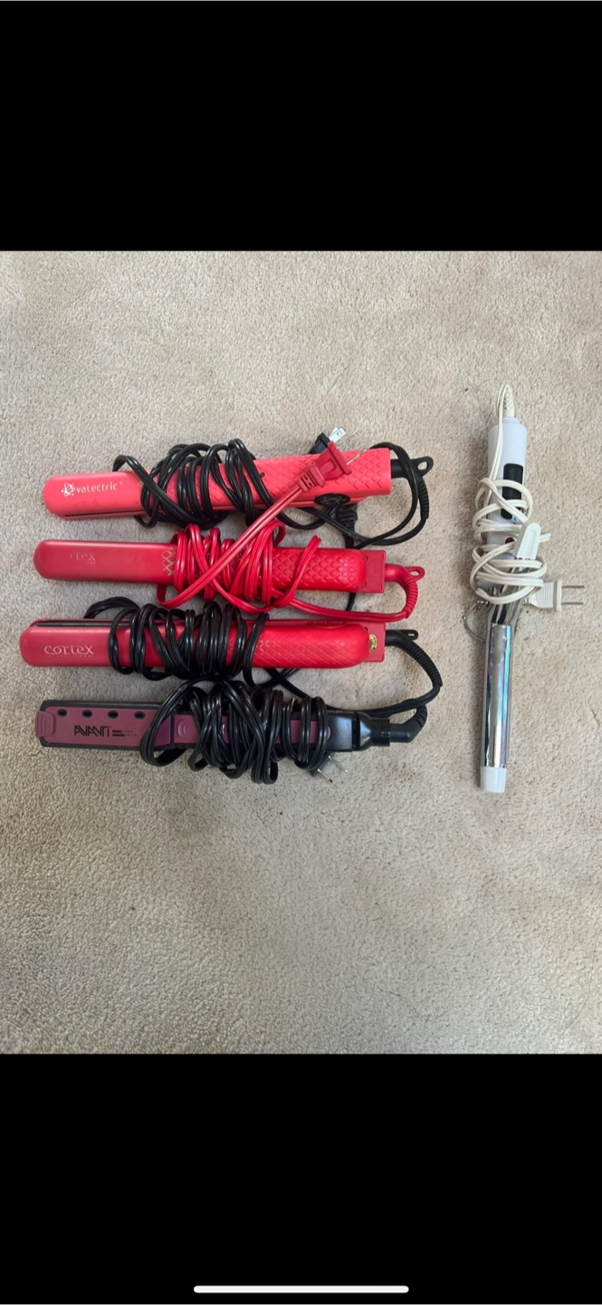 Hair Straighteners and curling iron, all in working condition