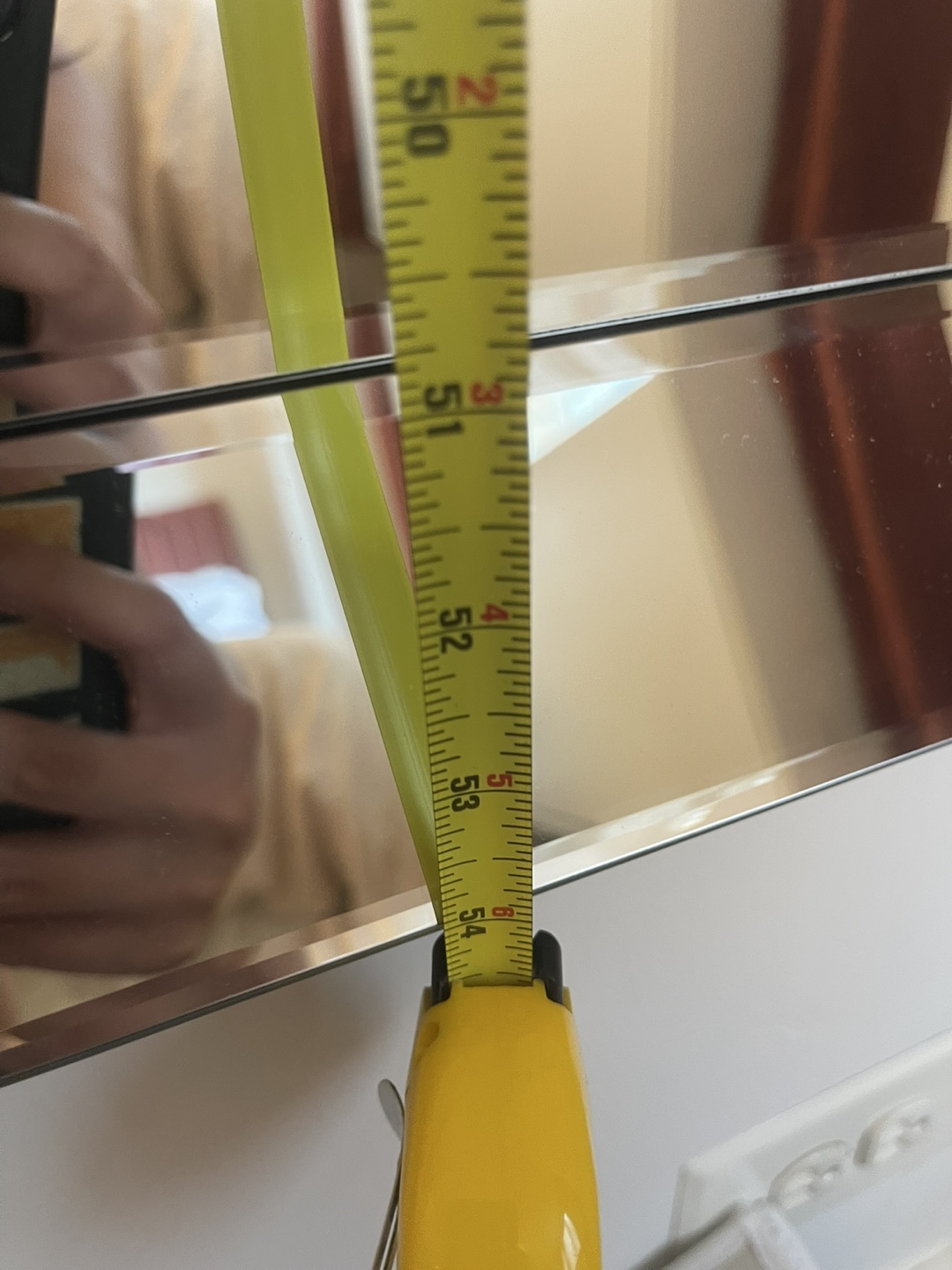 Rectangular Beveled Wall Mirror, 53 in - photo 2