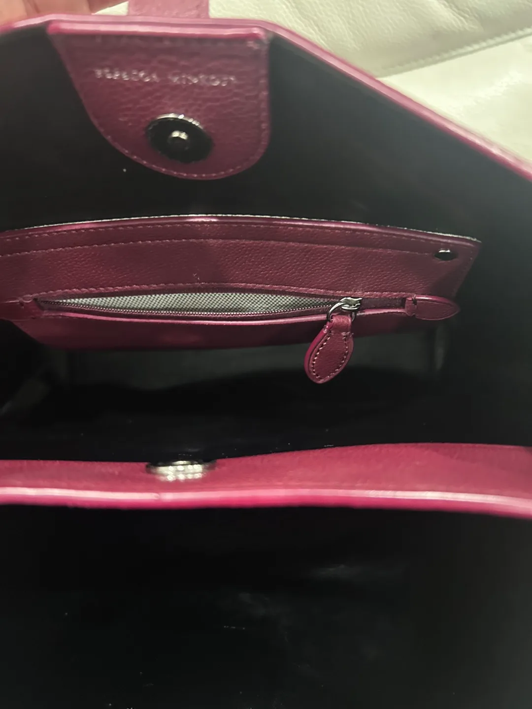 Rebecca Minkoff Burgundy Leather Bucket Bag image indicator(5)