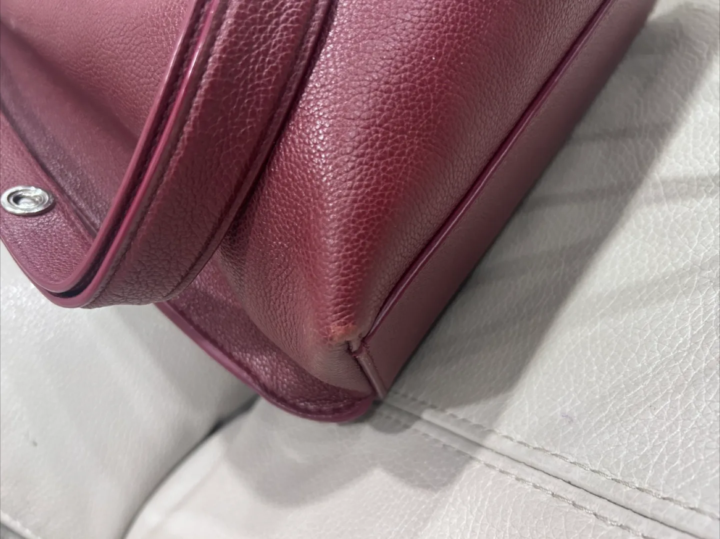 Rebecca Minkoff Burgundy Leather Bucket Bag image indicator(3)