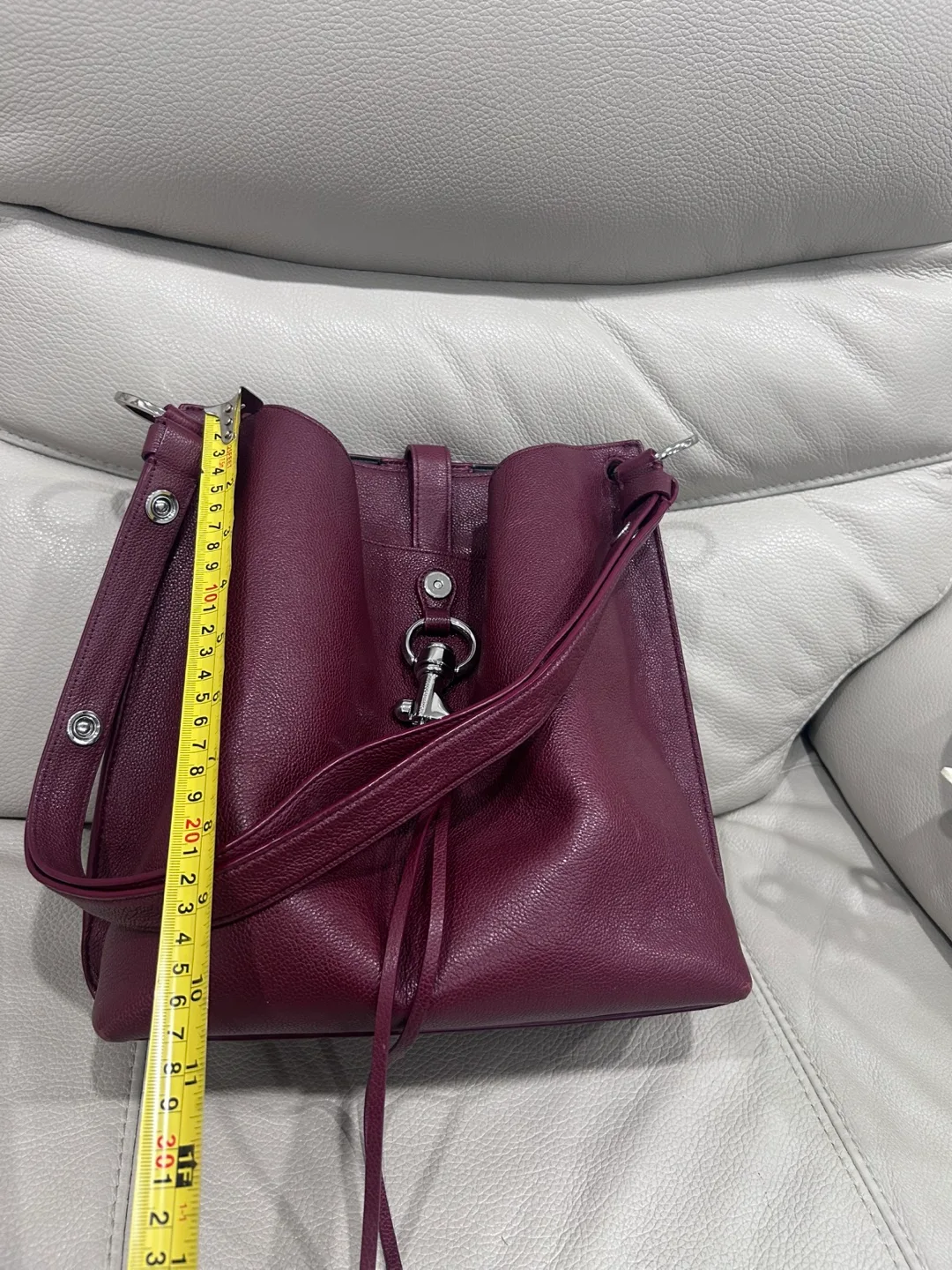 Rebecca Minkoff Burgundy Leather Bucket Bag image indicator(2)