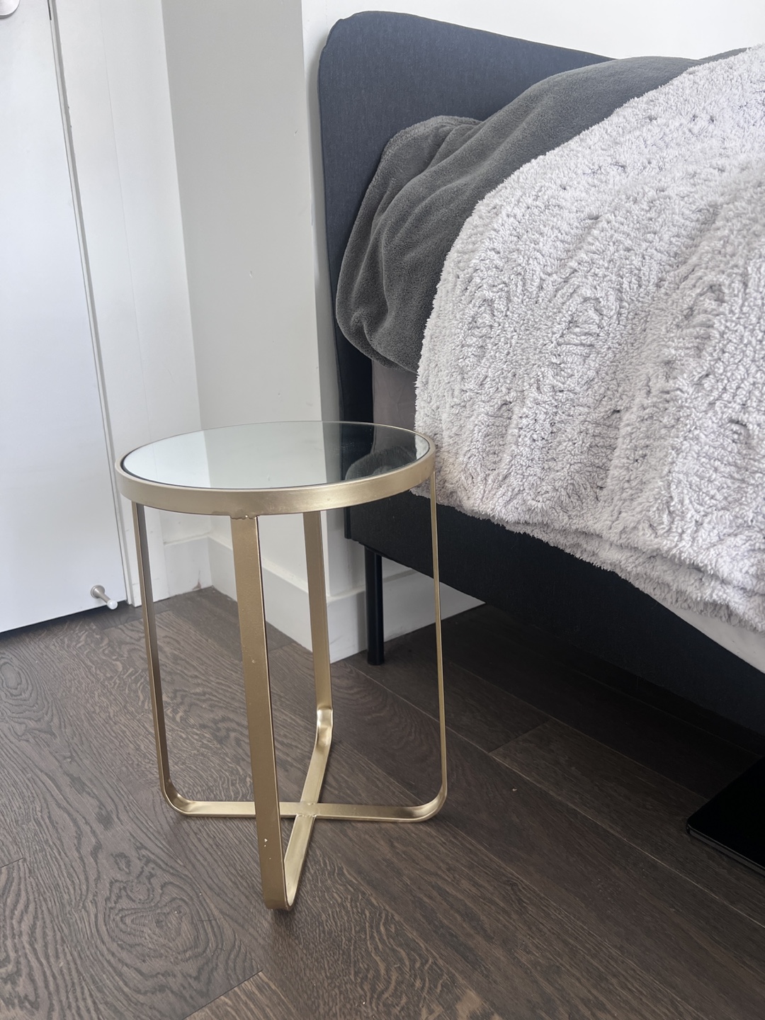 Gold Round Night Stand - photo 2