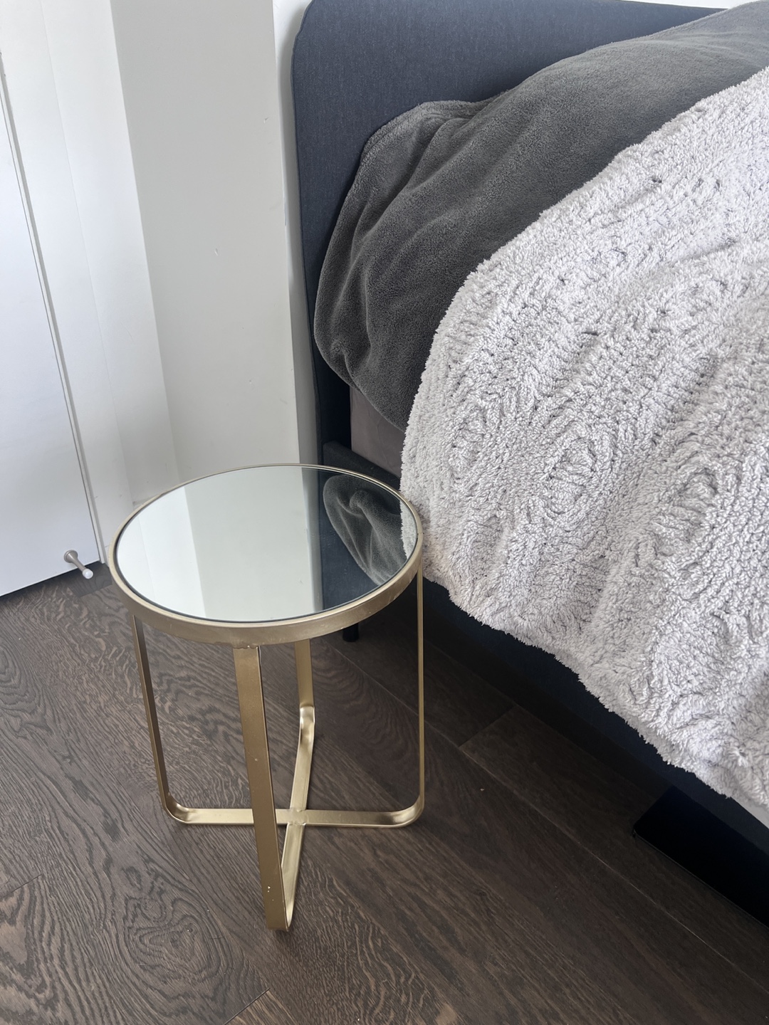 Gold Round Night Stand