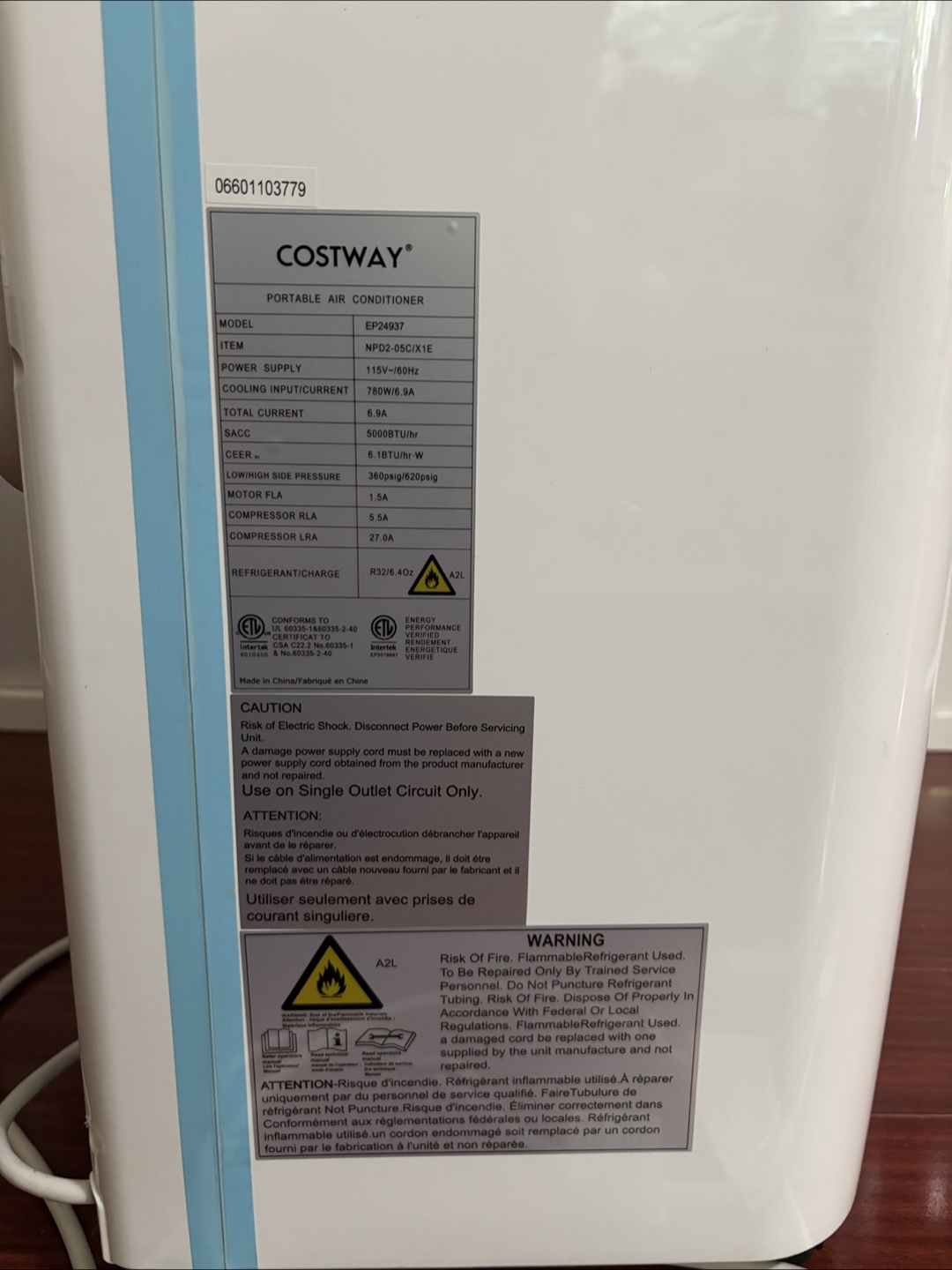 Costway Portable Air Conditioner EP24937 - photo 4