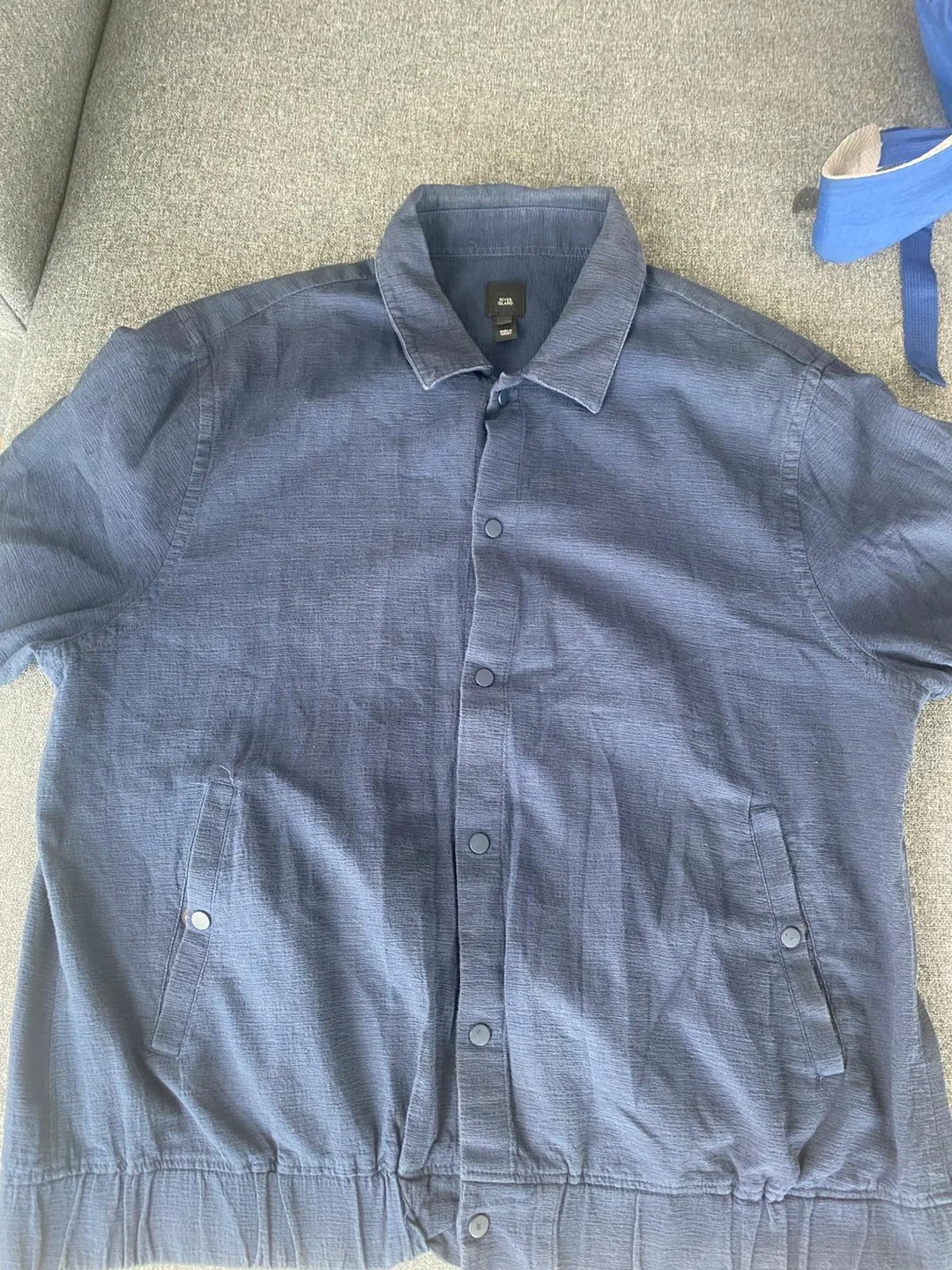 River Island Blue over shirt thumbnail