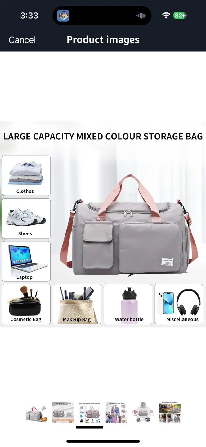 ‼️MOVING SALE‼️ Grey & Pink Travel/Gym Bag image indicator(3)