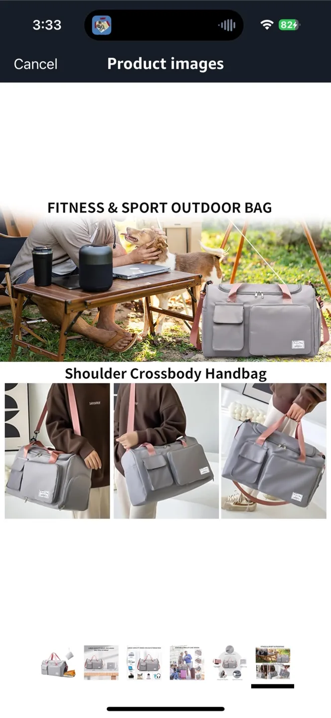 ‼️MOVING SALE‼️ Grey & Pink Travel/Gym Bag image indicator(6)