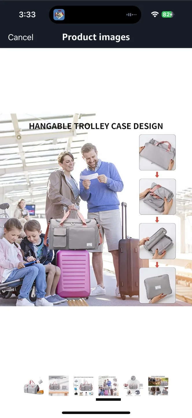 ‼️MOVING SALE‼️ Grey & Pink Travel/Gym Bag image indicator(4)