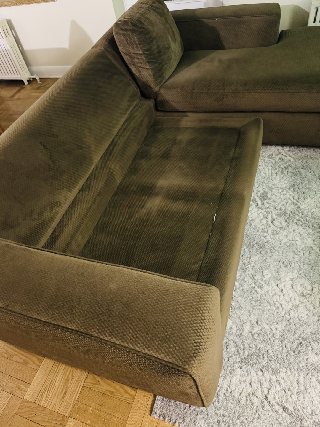 Urban Barn Brown Sectional Sofa - photo 2