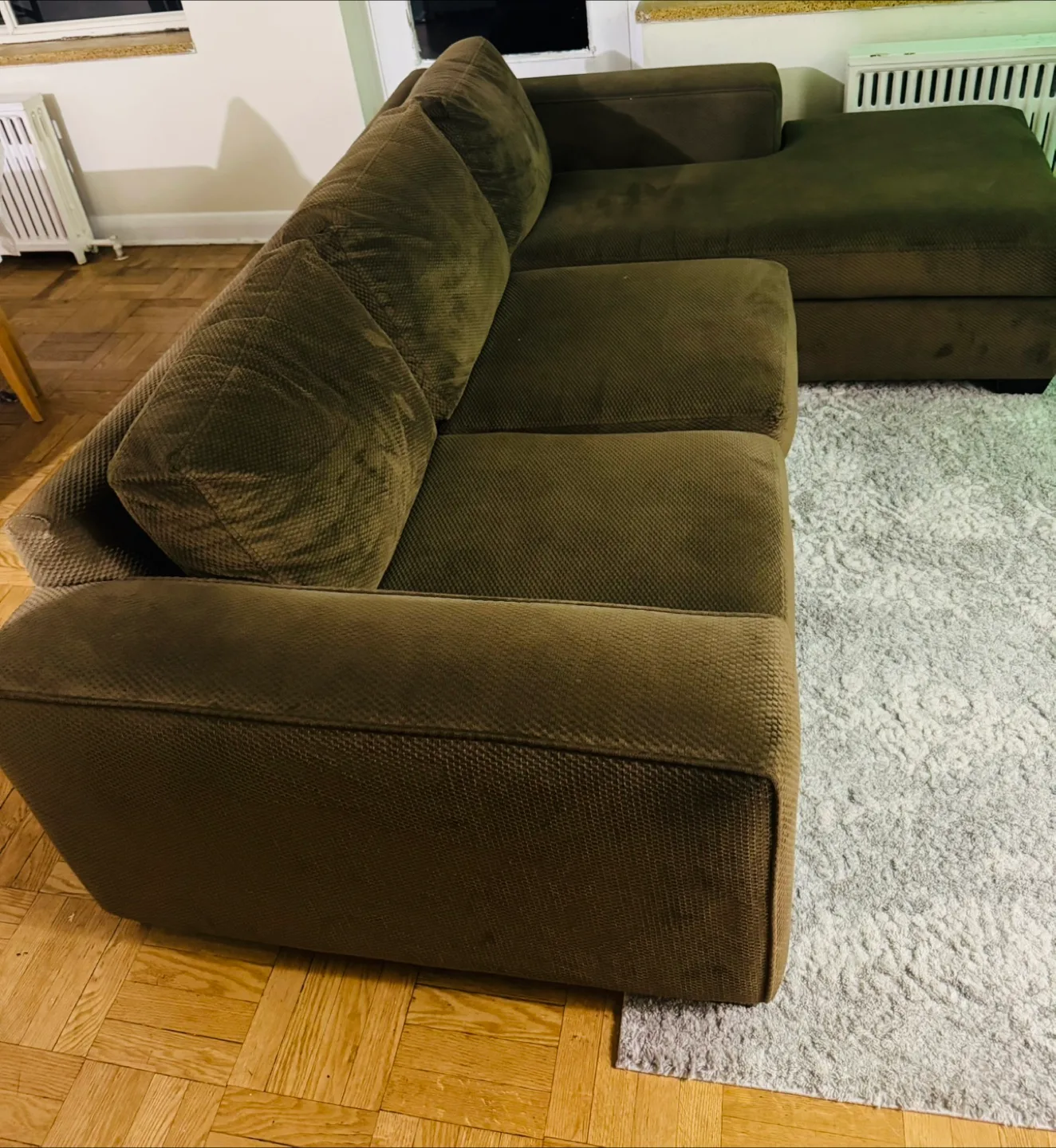 Urban Barn Brown Sectional Sofa thumbnail