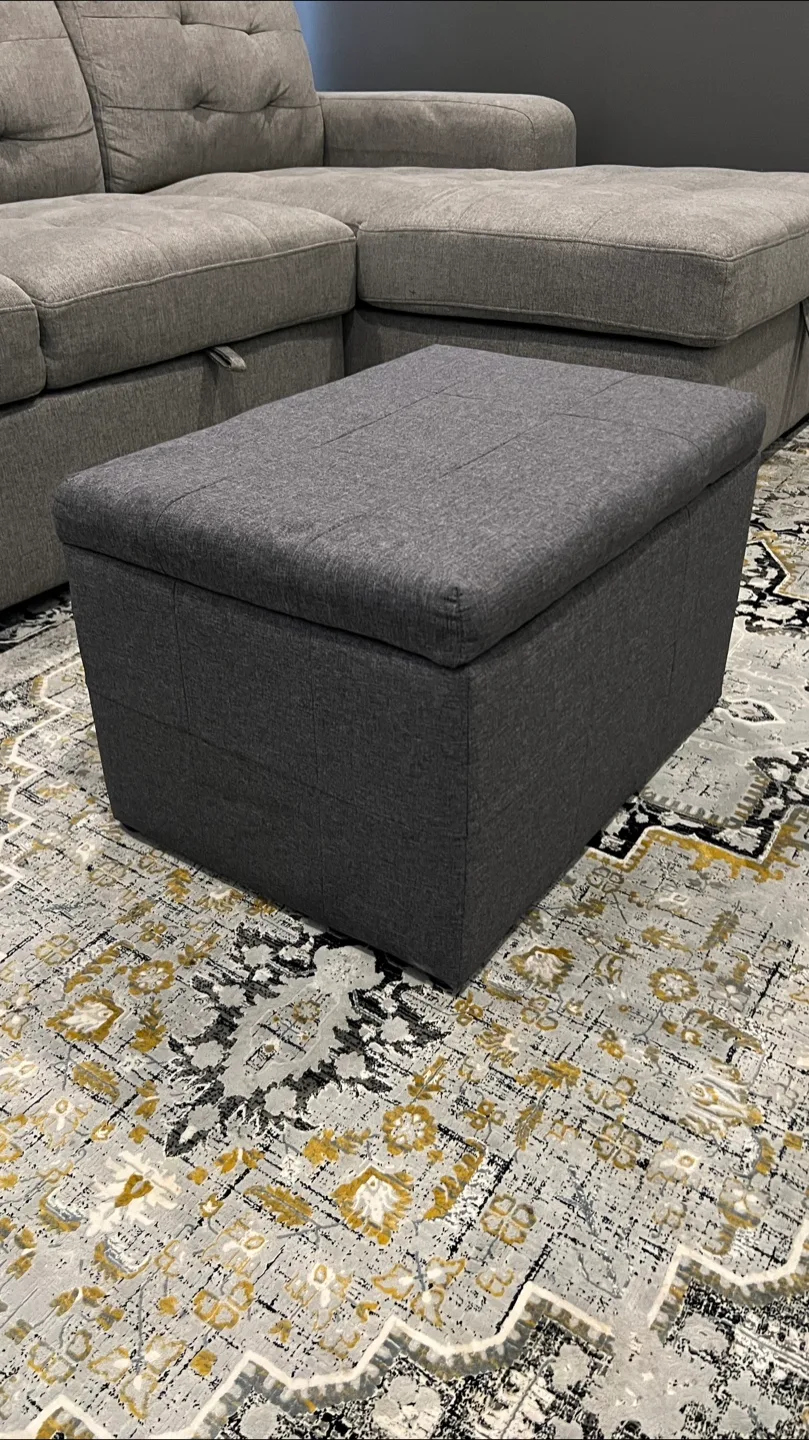 Grey Storage Ottoman thumbnail