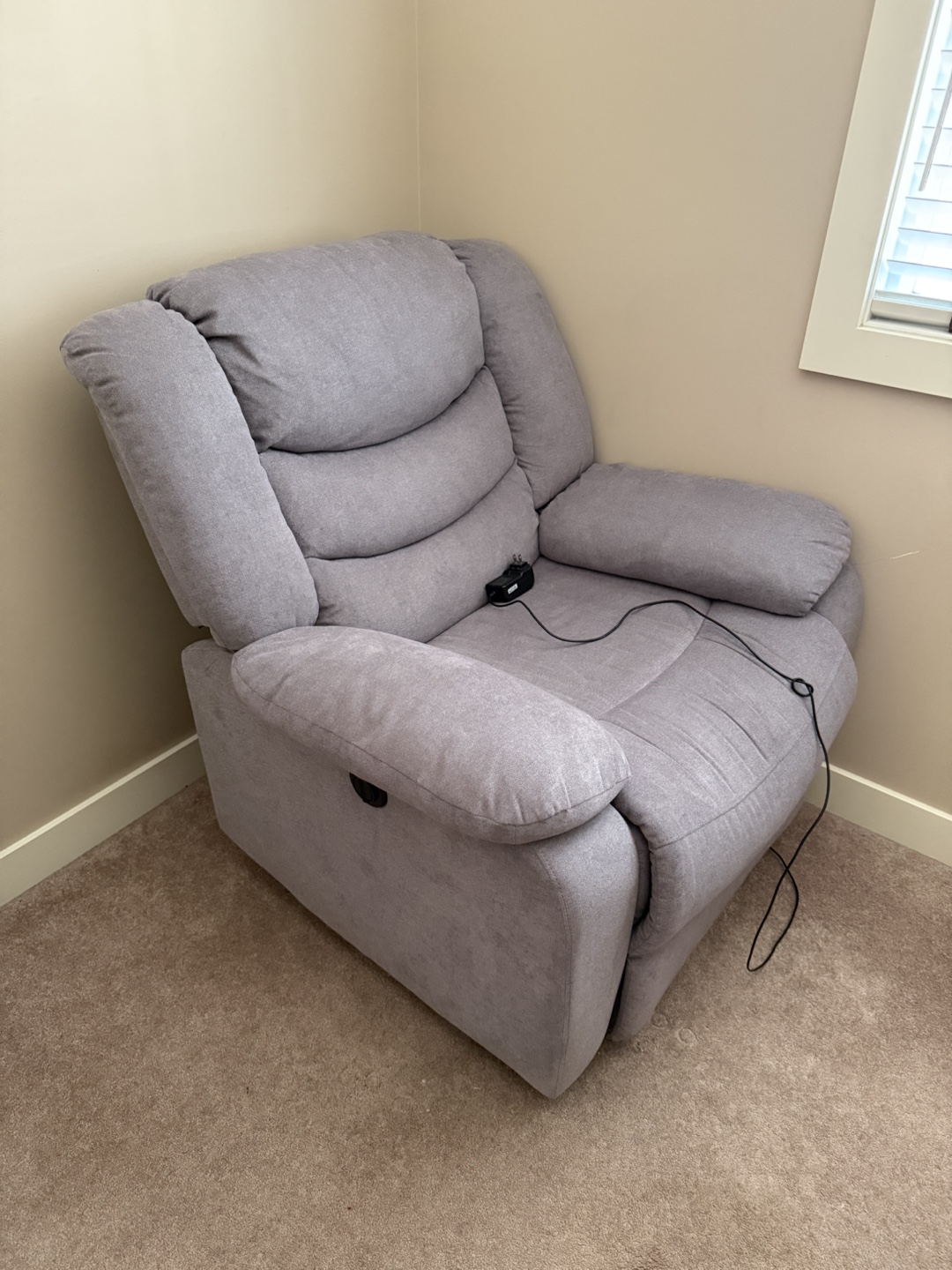 Grey Electric Power Lift Recliner Chair