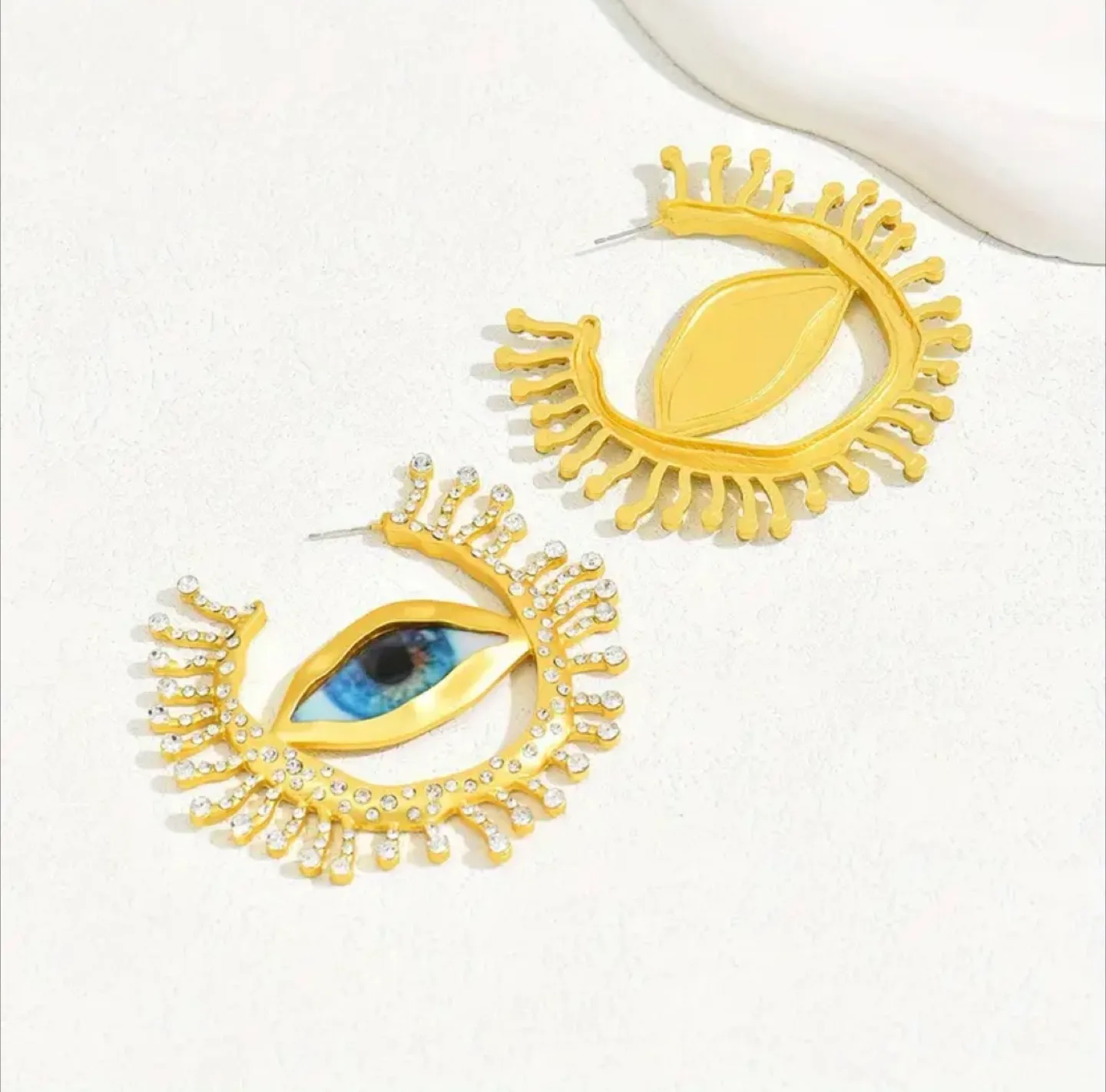 Schiaparelli inspired Evil Eye Design  Earrings image indicator(3)