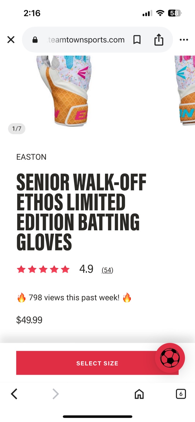 Easton Walk-Off Ethos Limited Edition Batting Gloves - photo 2