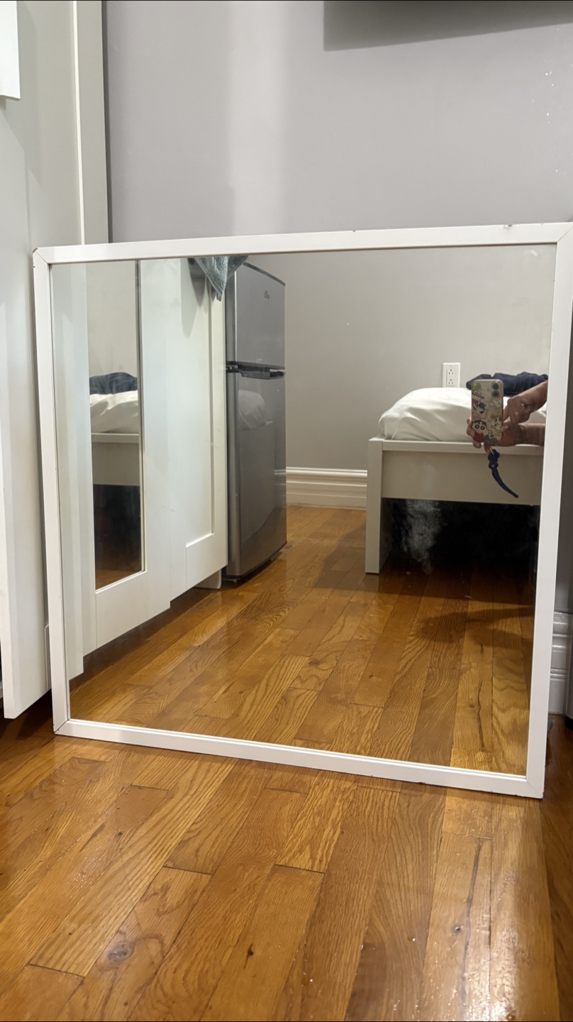 White Framed Wall Mirror