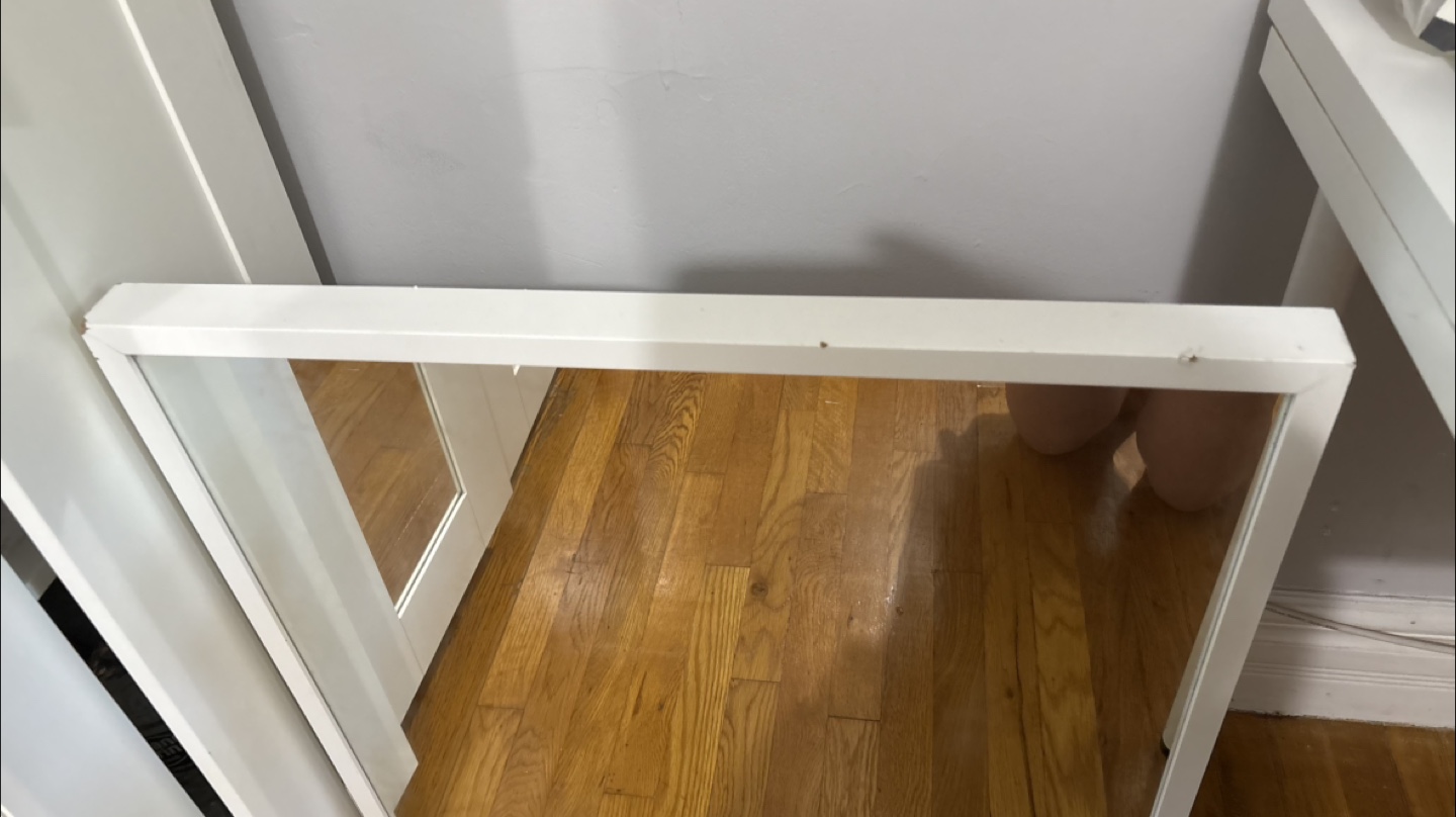 White Framed Wall Mirror - photo 2