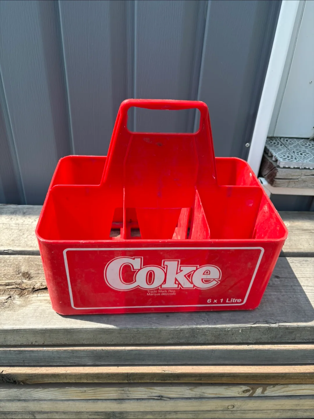Vintage Coca Cola Red Plastic Bottle Carrier Caddie $10 firm thumbnail