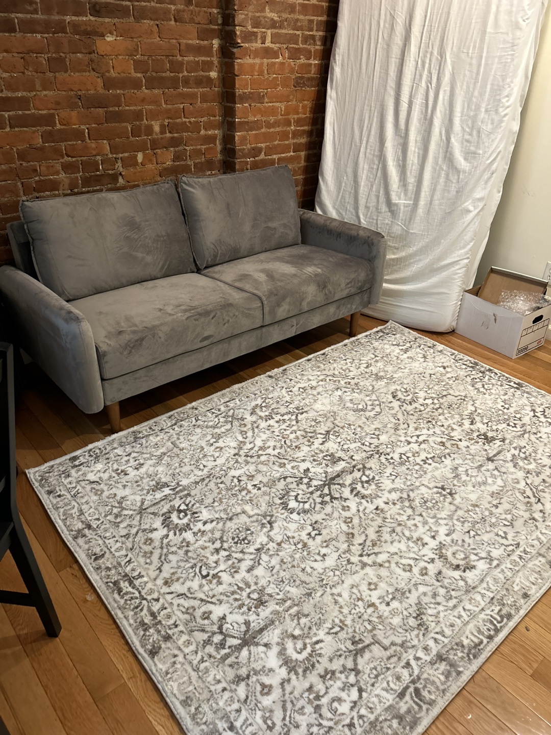 Gray couch and rug - photo 2
