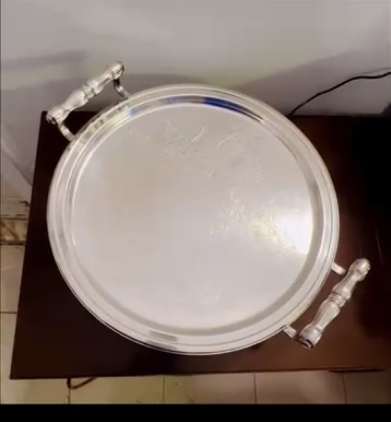 Silver Decorative Serving Tray