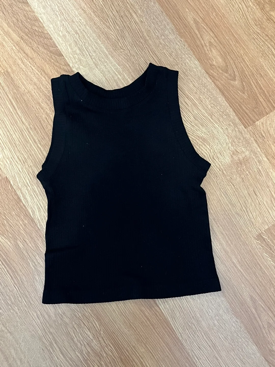 #freecycle Aura Black Ribbed Tank Top - Size S/M thumbnail