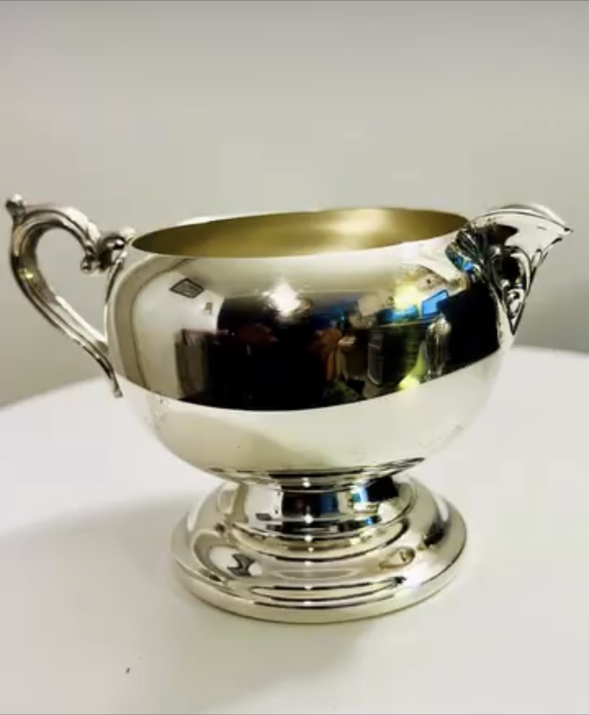 Vintage Silver Plated Creamer and Sugar Bowl Set - photo 2