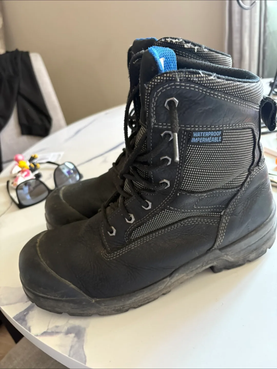 Huff83 Waterproof Leather Work Boots - Size 10