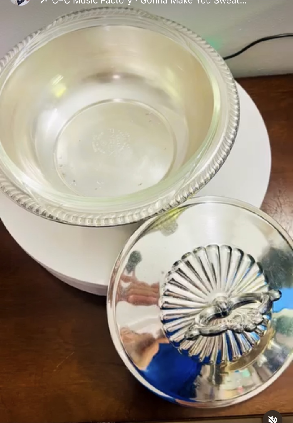 Silver Plated Serving Dish with Lid - photo 3