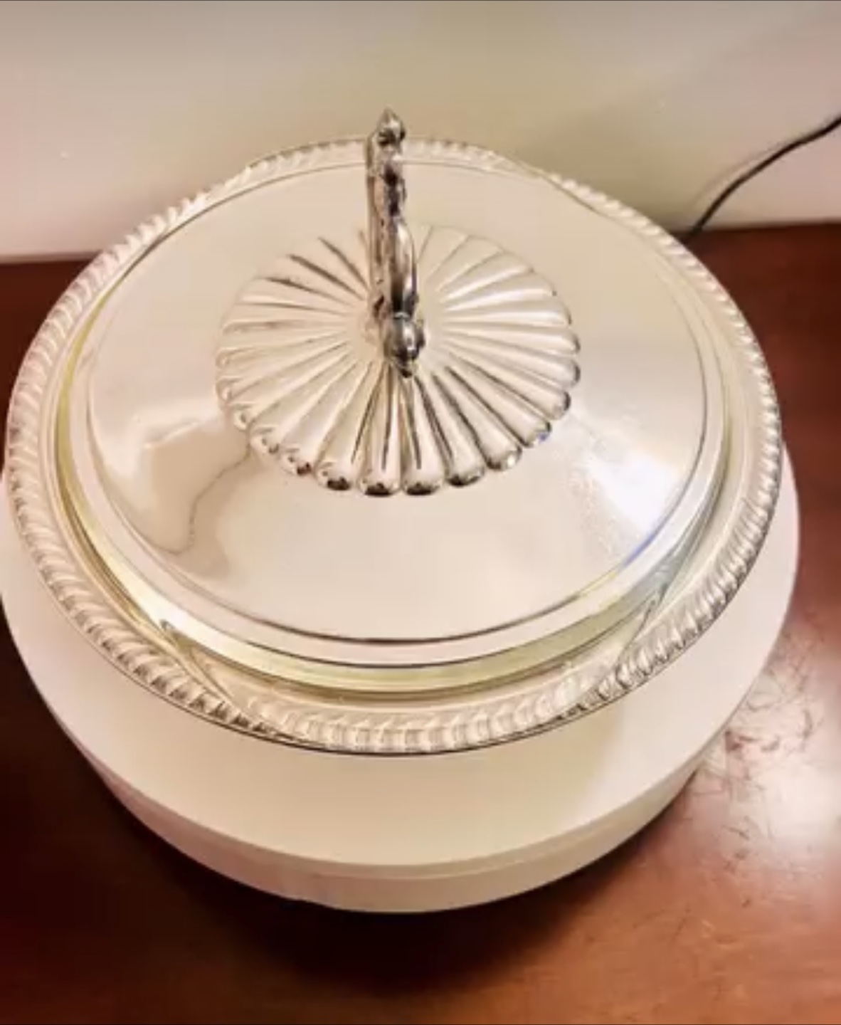 Silver Plated Serving Dish with Lid - photo 2