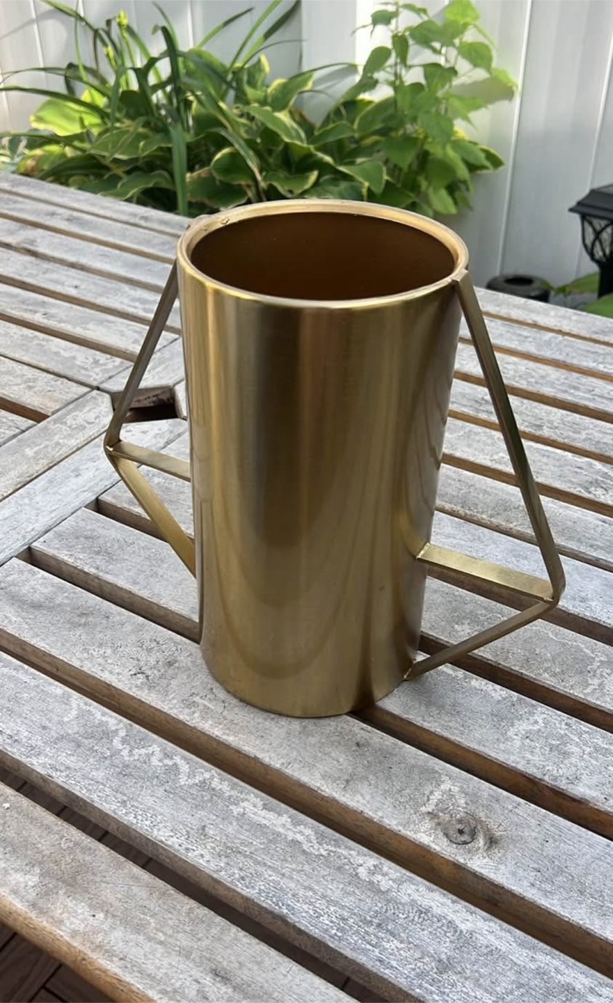 Gold Metal Decorative Vase