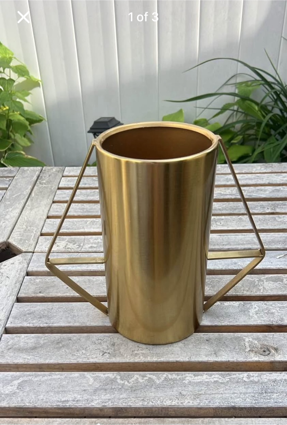 Gold Metal Decorative Vase - photo 2