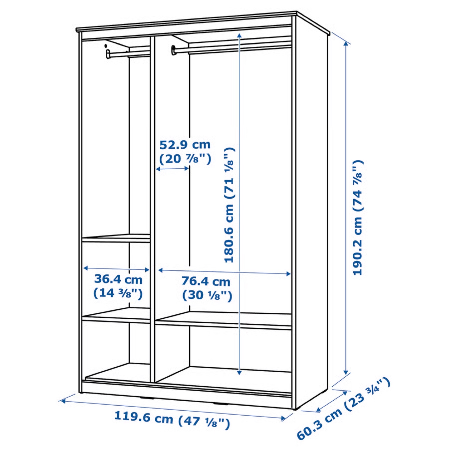 IKEA Songesand Wardrobe - White - photo 2