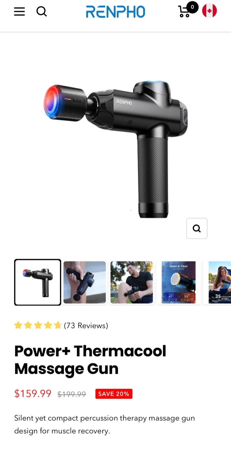 RENPHO Active Thermacool Massage Gun image indicator(4)