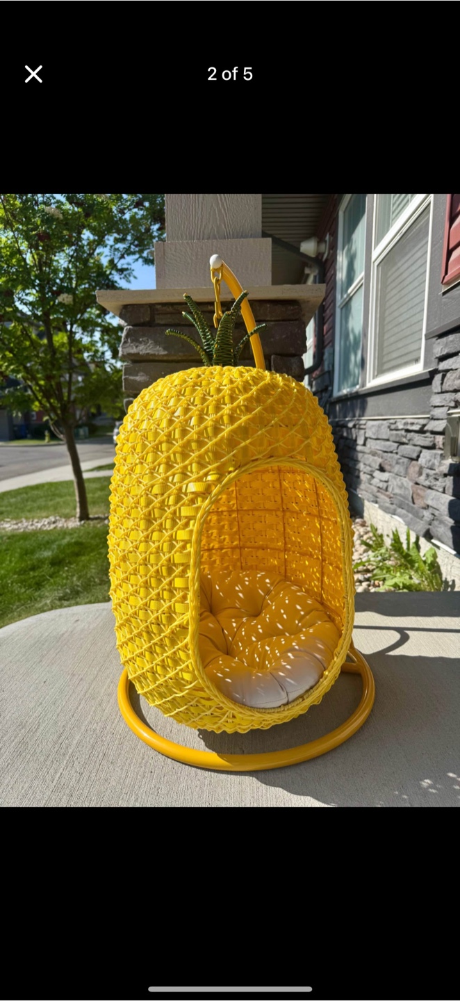 Pineapple Pet Bed - Yellow