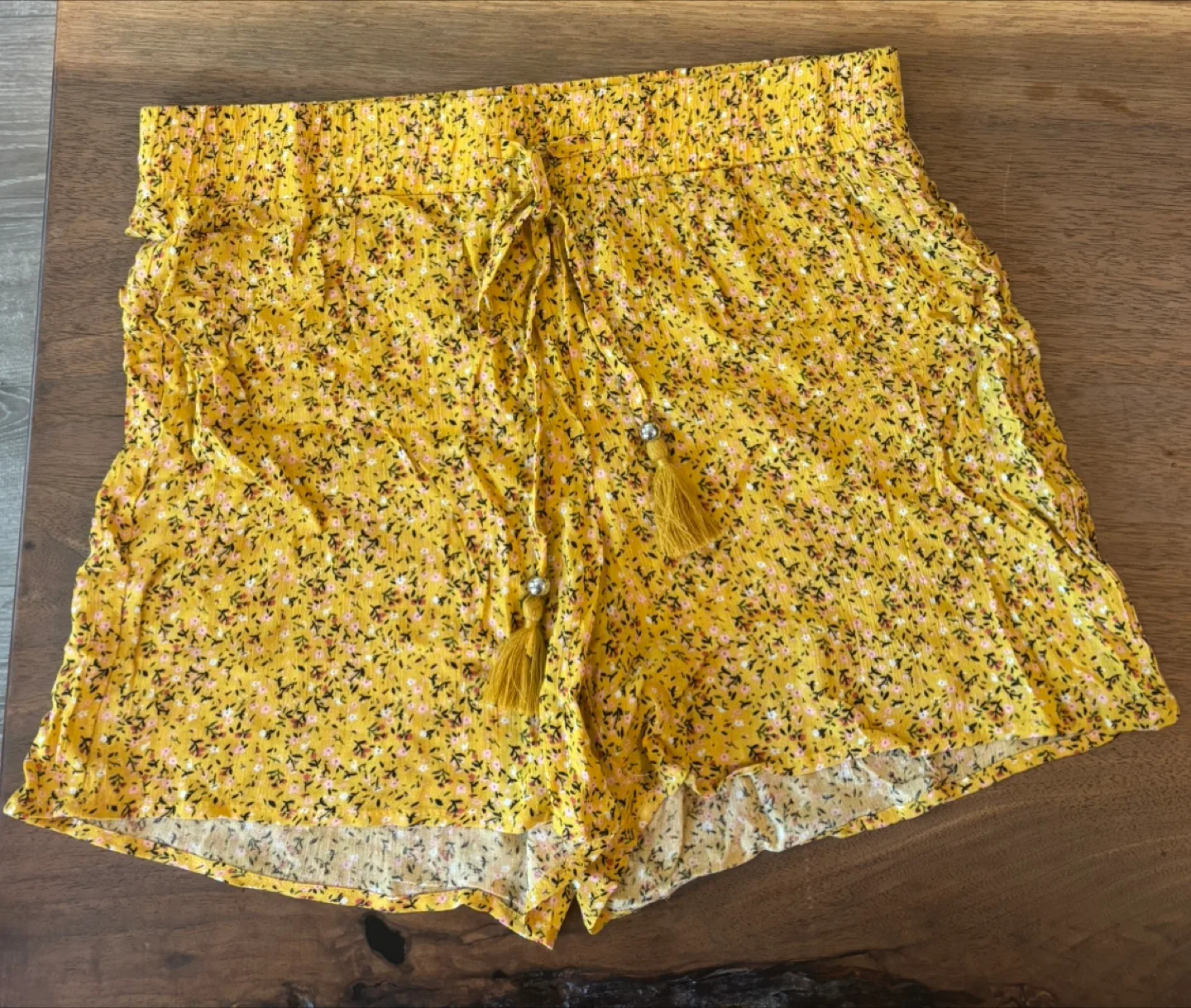 Yellow Floral Shorts and Green Shorts thumbnail