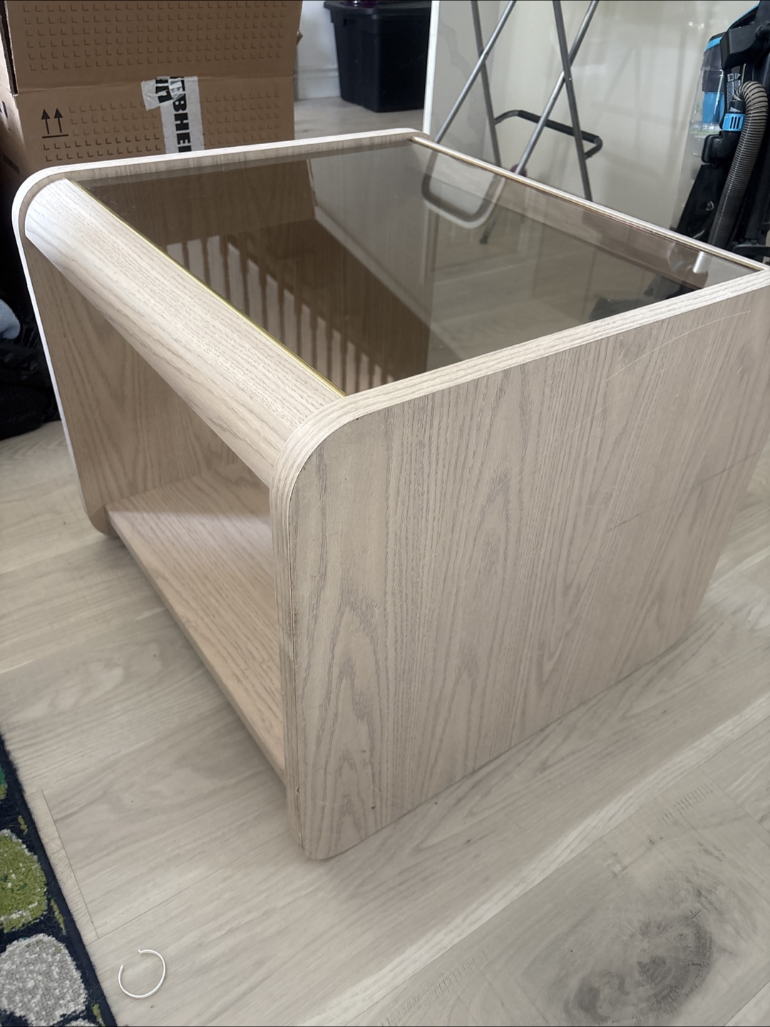 Glass Top Side Table