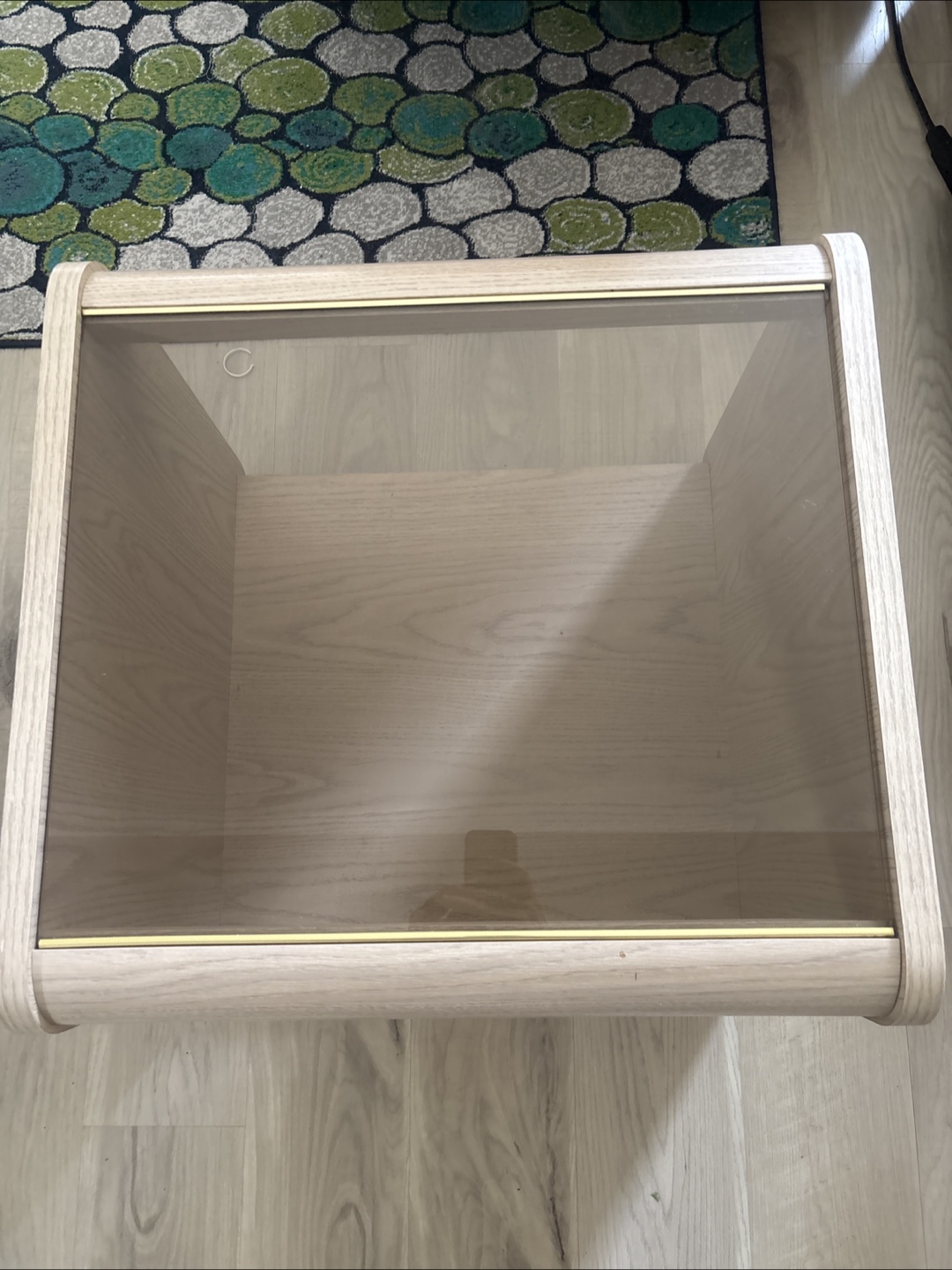 Glass Top Side Table - photo 3