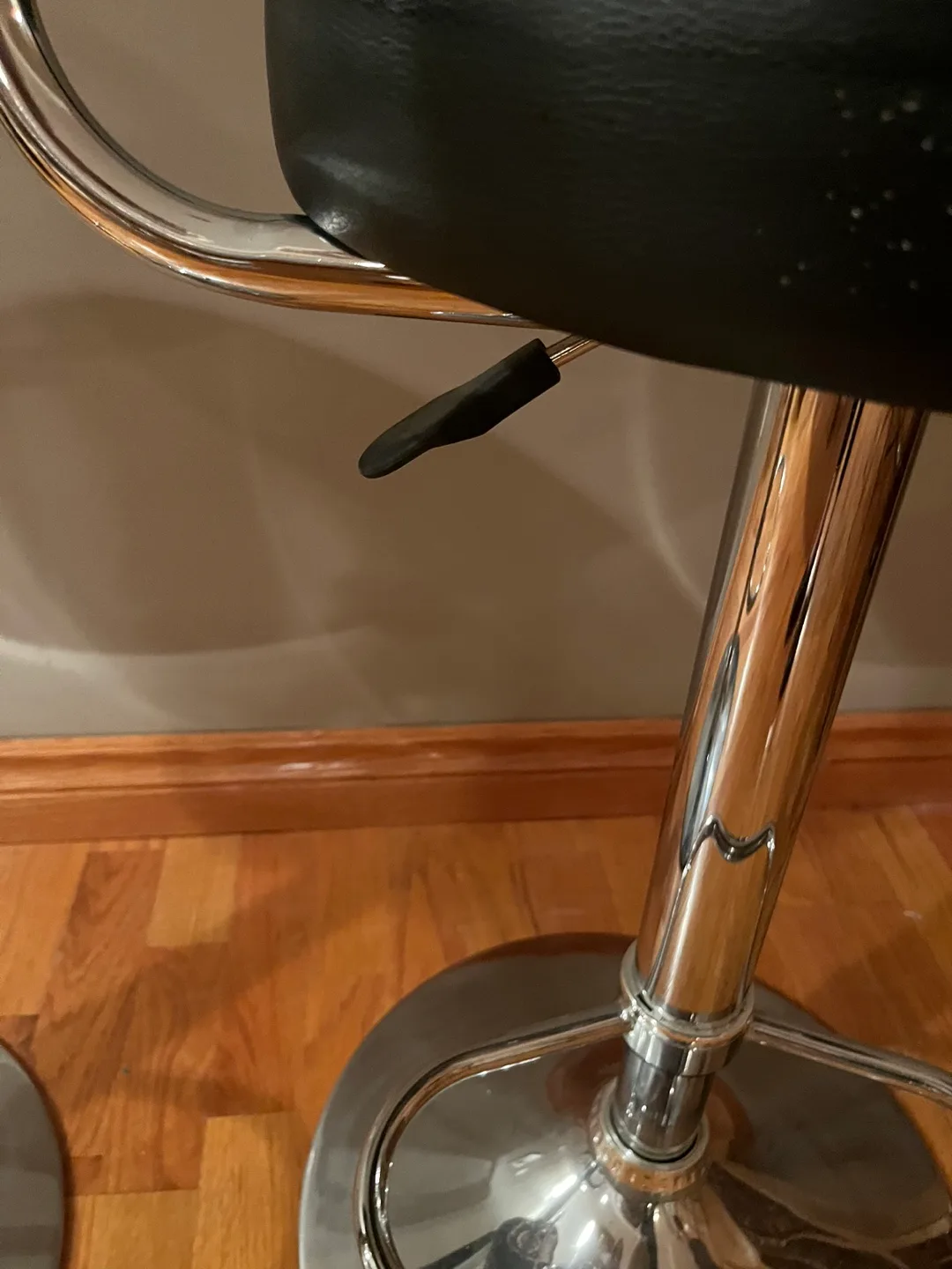 2 black  bar height stools curved back  $60 FIRM image indicator(6)