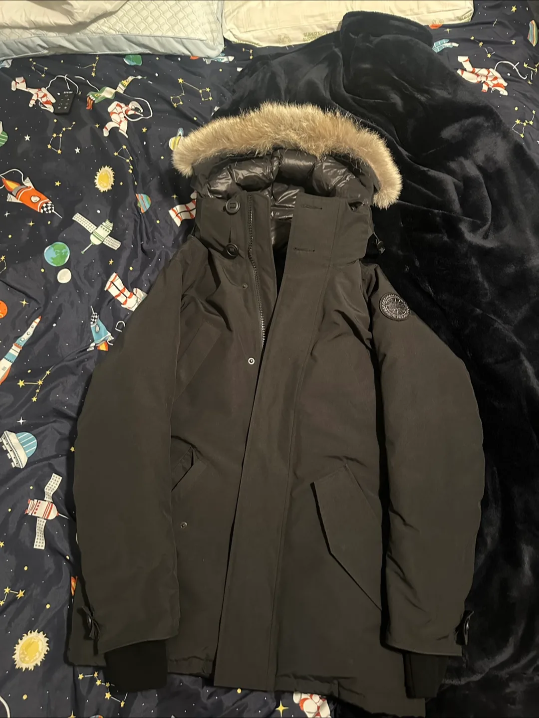 Canada Goose Black Down Parka - Size L image indicator(2)
