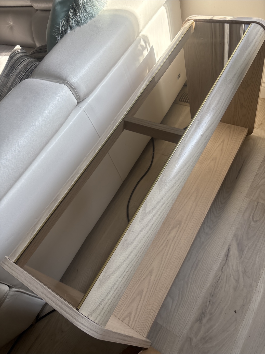 Wood & Glass narrow high Table - photo 2