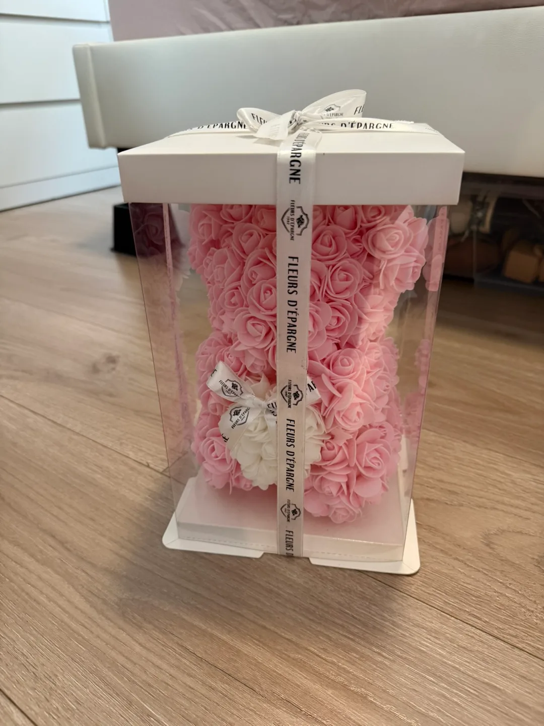 Fleurs d'Épargne Pink Rose Bear - New in Box! image indicator(2)